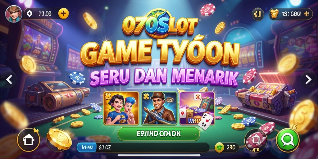 Tampilan gameplay <strong>070SLOT</strong> yang menarik dengan elemen Tycoon yang kuat.