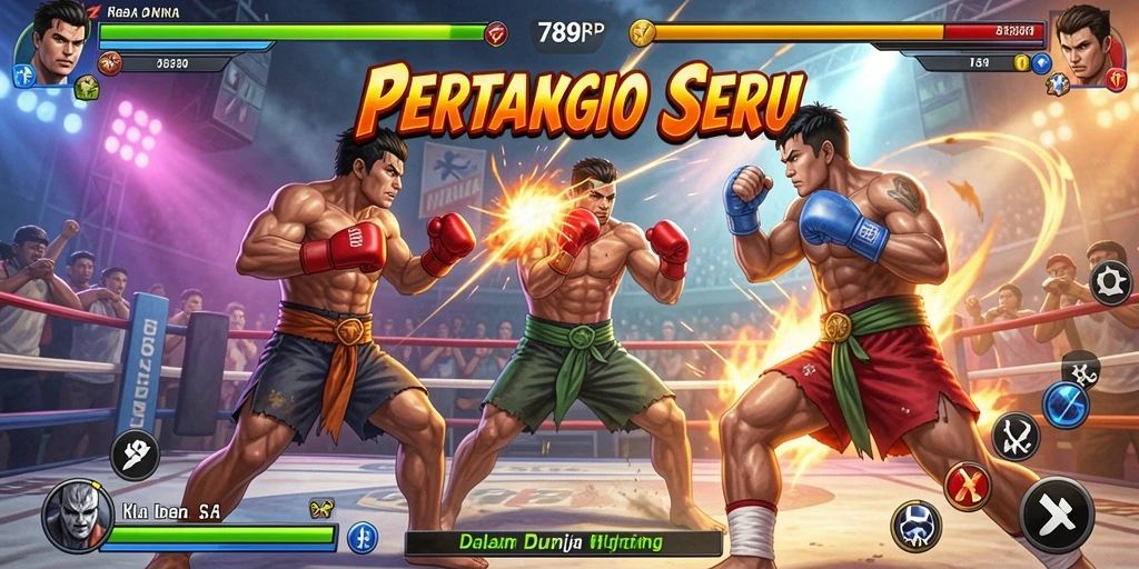 Screenshot menampilkan aksi pertarungan seru dalam 789RP.