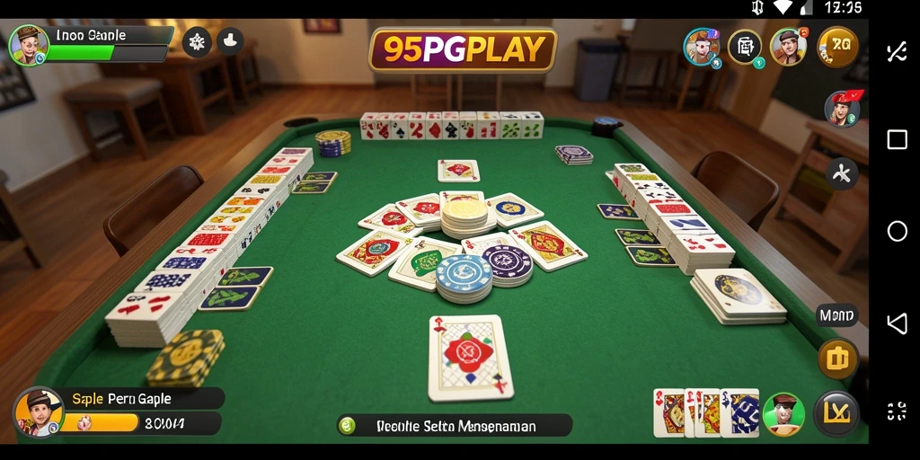 Screenshot 95PGPLAY menampilkan permainan Gaple yang seru.