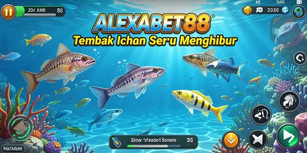 Tampilan gameplay ALEXABET88 yang mendebarkan saat menembak ikan.