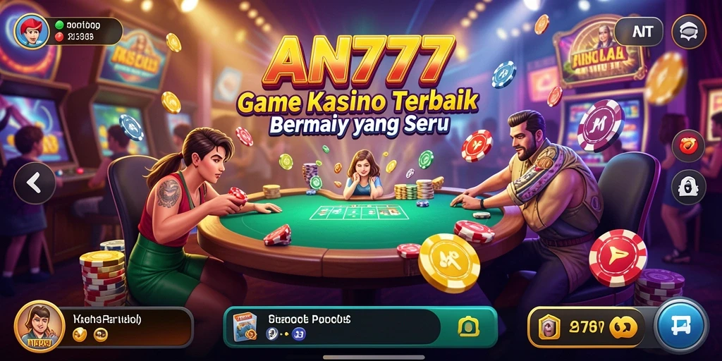 Screenshot AN777 menampilkan gameplay Kasino yang seru dan menantang.