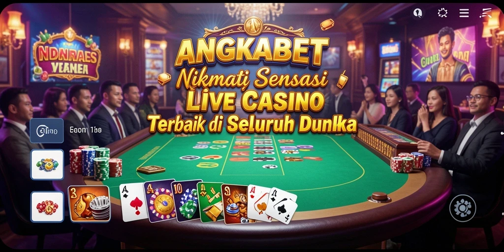 Screenshot gameplay ANGKABET dengan dealer langsung yang profesional.