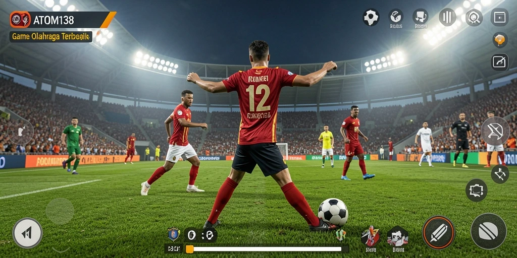 Gameplay seru ATOM138 dengan berbagai mode olahraga yang menarik.