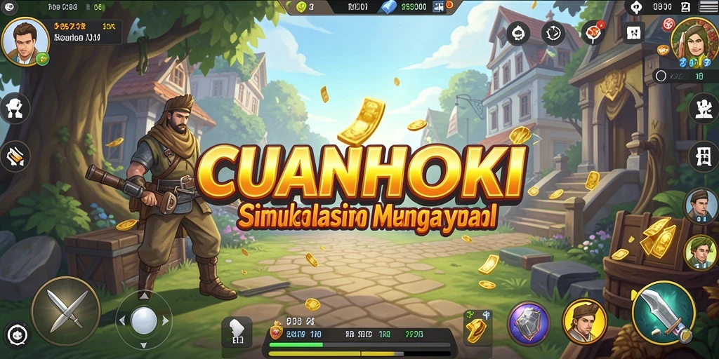 Screenshot gameplay CUANHOKI menunjukkan antarmuka interaktif dan fitur analisis.