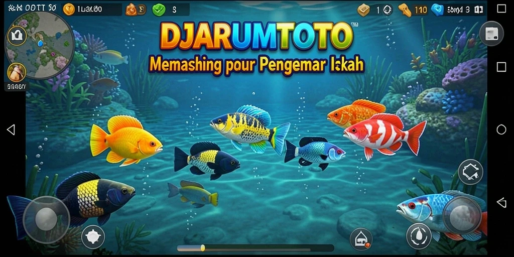 Screenshot utama DJARUMTOTO menampilkan aksi memancing yang mendebarkan.