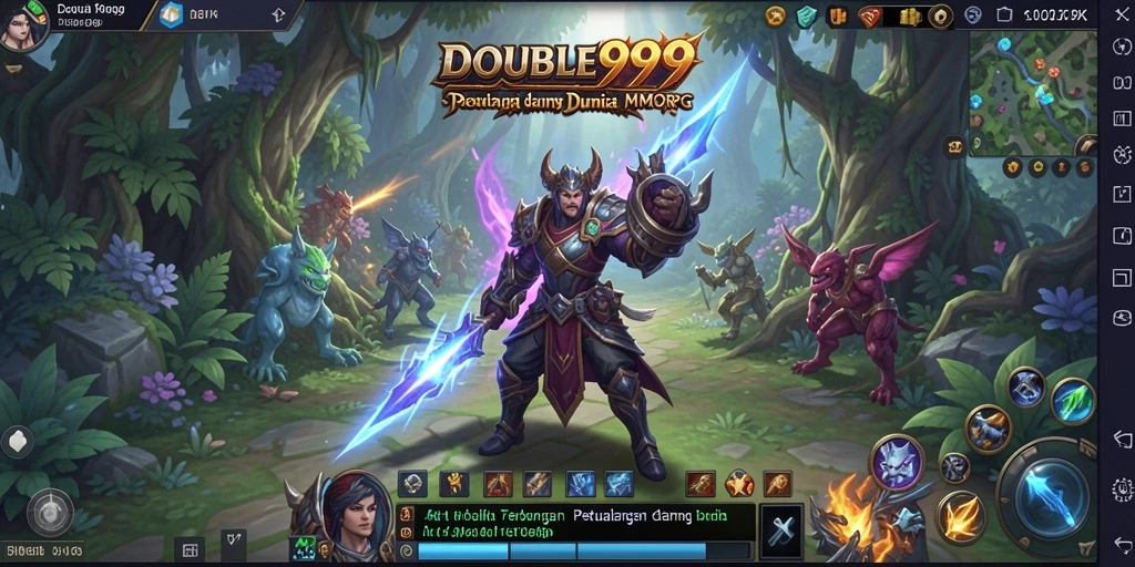 Tampilan layar permainan yang mendebarkan dalam <strong>DOUBLE999</strong> dengan grafis yang memukau.