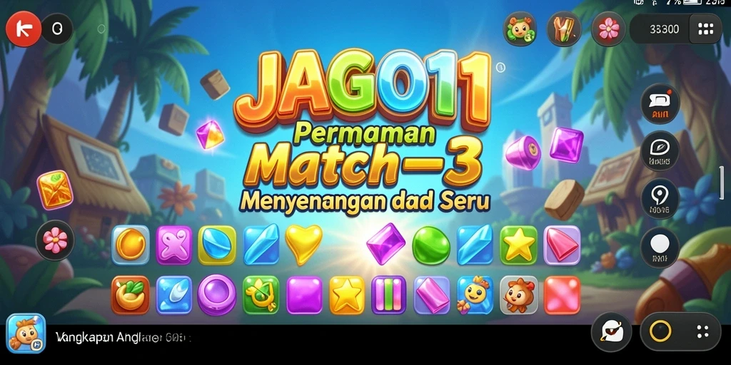 Tangkapan layar gameplay JAGO11 yang seru dan menantang di level Match-3.