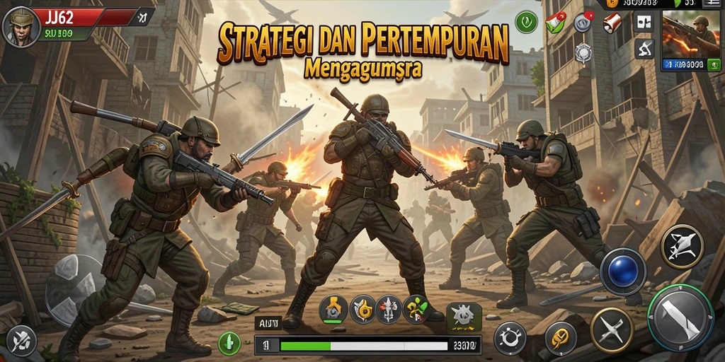 Tampilan gameplay SLG yang mendebarkan di JJ62.
