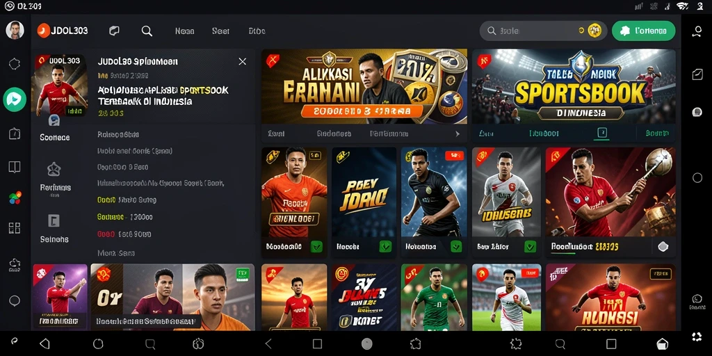 Screenshot JUDOL303 menampilkan tampilan antarmuka taruhan olahraga yang sederhana dan menarik.