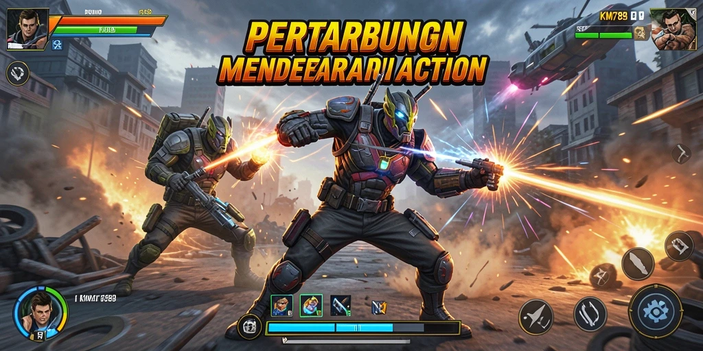 Screenshot menggambarkan aksi seru dan intens di KM789.