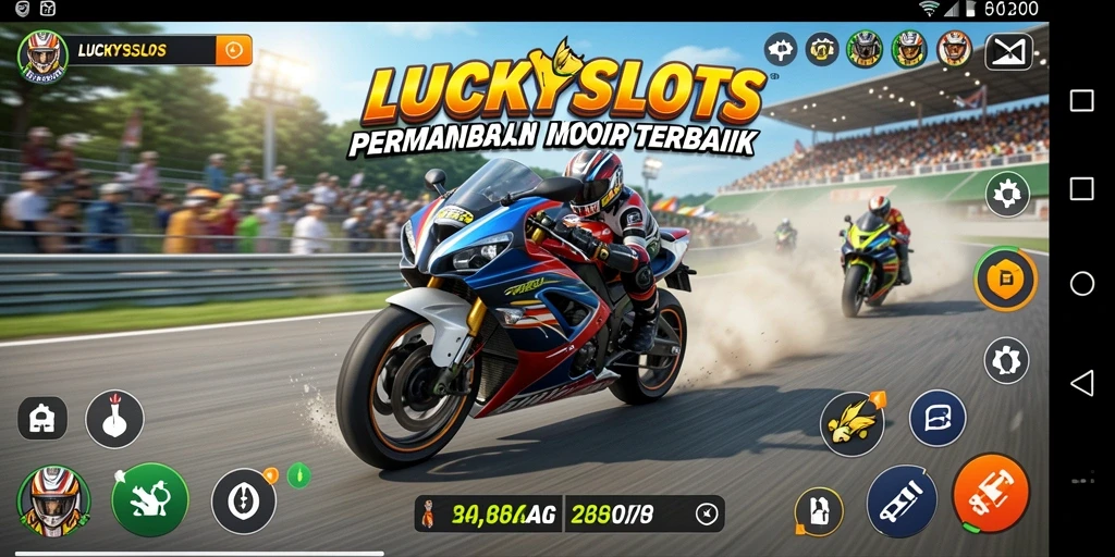 Tampilan menakjubkan dari gameplay balapan motor yang seru.