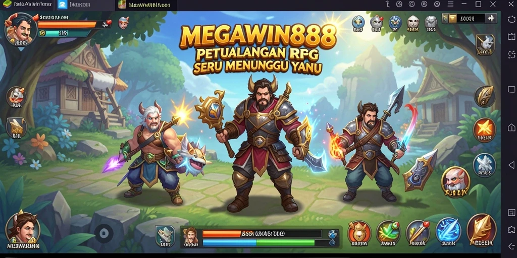 Tampilan gameplay seru di dunia RPG MEGAWIN888.