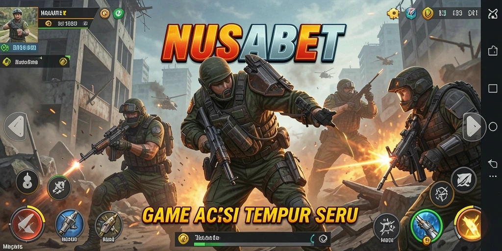 Tampilan gameplay NUSABET yang menegangkan dan seru.