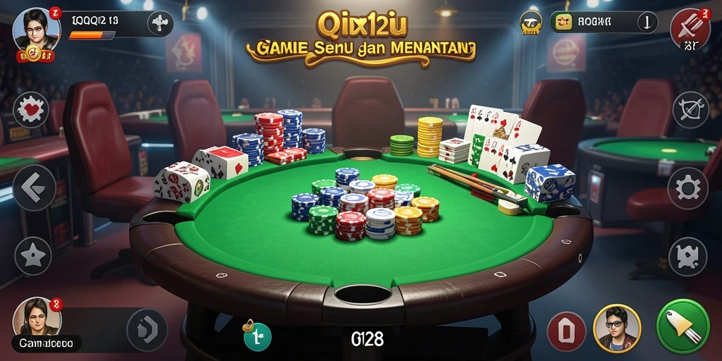 Screenshot OLX128 menampilkan gameplay seru QiuQiu yang mendebarkan.