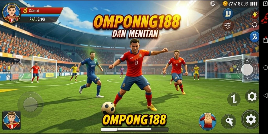 Tangkapan layar OMPONG188 menampilkan aksi gameplay olahraga yang seru.