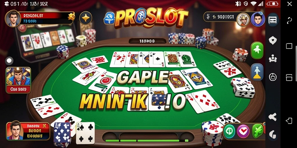 Screenshot gameplay PROSLOT yang menunjukkan aksi seru bermain Gaple.