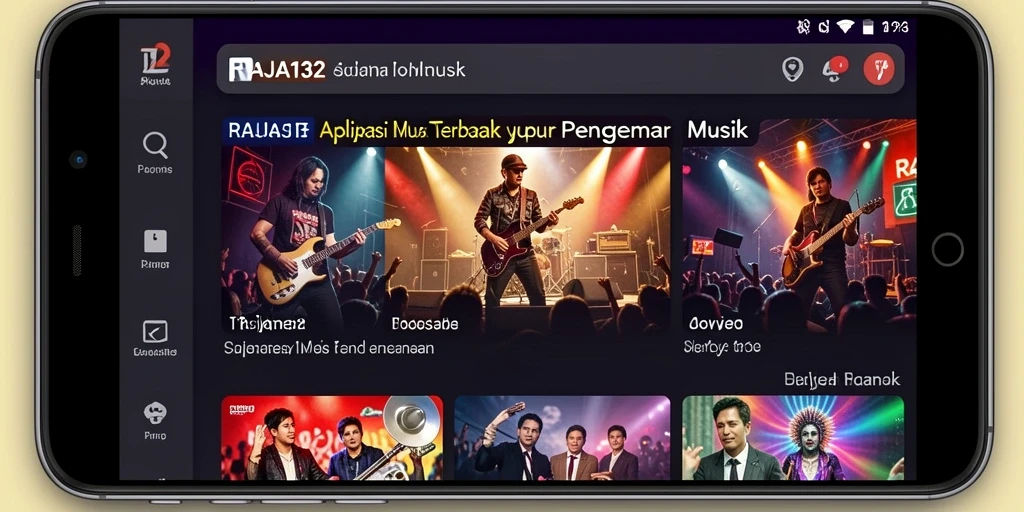 Tampilan gameplay RAJA132 saat pengguna menikmati musik.