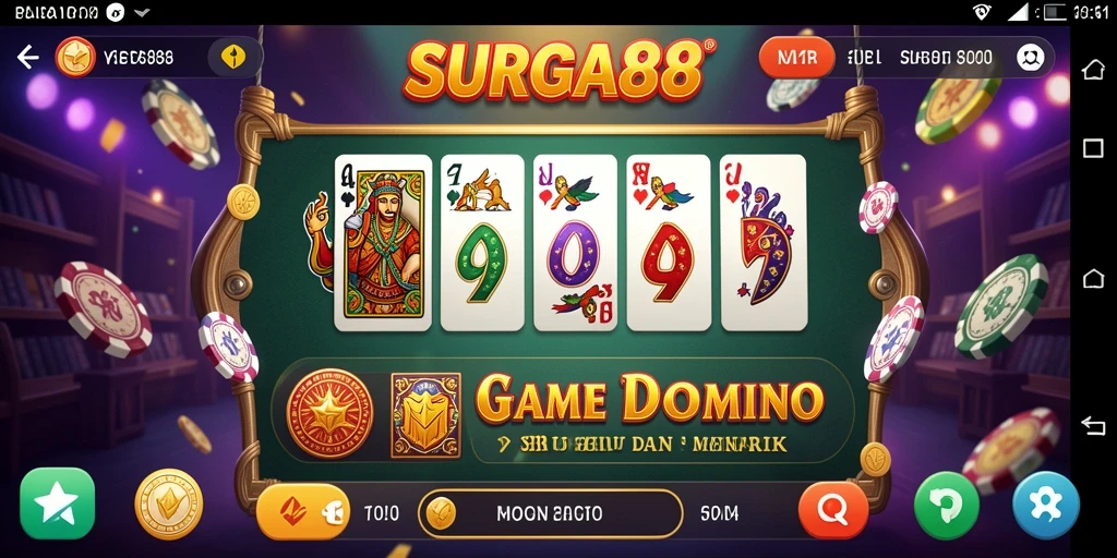 Tampilan gameplay seru dalam aplikasi SURGA88 yang menantang.