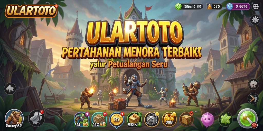 Tampilan gameplay menara pertahanan ULARTOTO yang menarik perhatian.