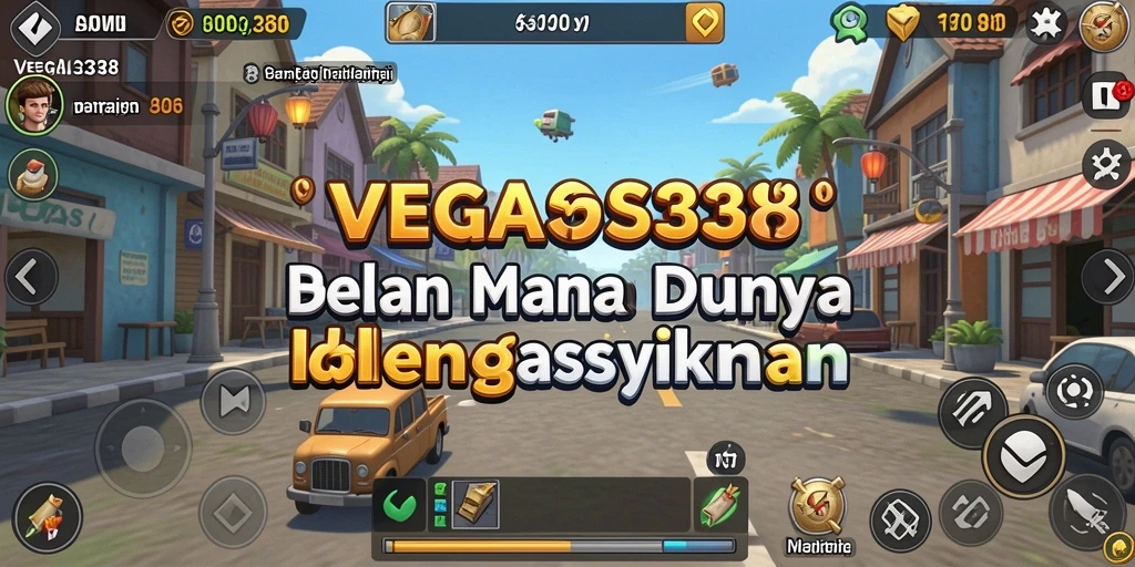 Tampilan gameplay santai di VEGAS338 yang penuh warna.