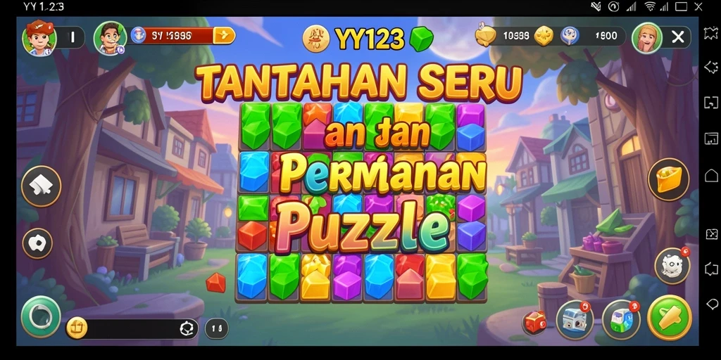 Gameplay YY123 menunjukkan kombinasi puzzle menantang dan desain warna-warni yang menarik.
